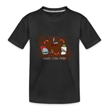 Schere, Stein, Papier Rock, Paper, Scissors - Kids' Premium Organic T-Shirt - black - Front
