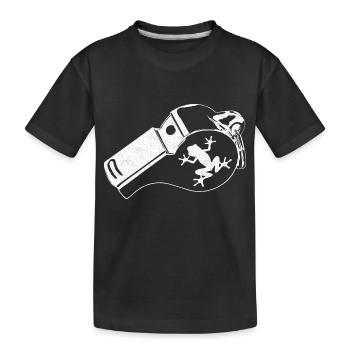 Whistle - Kids' Premium Organic T-Shirt - black - Front