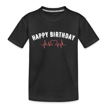 Happy Birthday - Kinder Premium Bio T-Shirt - Schwarz - Vorne