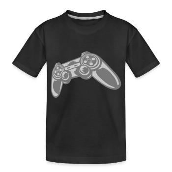Contrôleur rétro de console de jeu - T-shirt bio Premium Enfant - noir - Devant