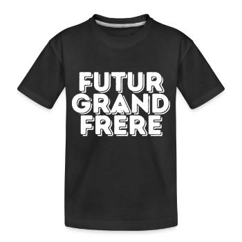 Futur grand frère (Texte 3D) - T-shirt bio Premium Enfant - noir - Devant