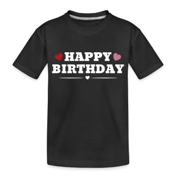 Happy Birthday - Kids' Premium Organic T-Shirt - black - Front