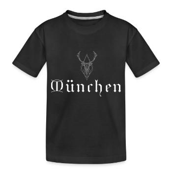 München - Kinder Premium Bio T-Shirt - Schwarz - Vorne