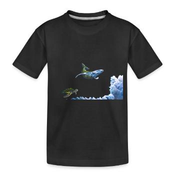 WAL et copie de tortue - T-shirt bio Premium Enfant - noir - Devant