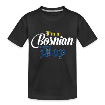 Bosnien Bosnier Junge Spruch Geschenk - Kinder Premium Bio T-Shirt - Schwarz - Vorne