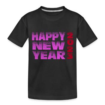 Bonne année 2023 - T-shirt bio Premium Enfant - noir - Devant