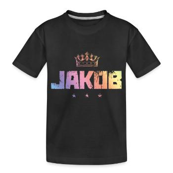 Jacob - Kids' Premium Organic T-Shirt - black - Front