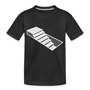 Ladder Illusion - Kinder Premium Bio T-Shirt - Schwarz - Vorne