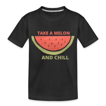 take a melon and chill - Kinder Premium Bio T-Shirt - Schwarz - Vorne