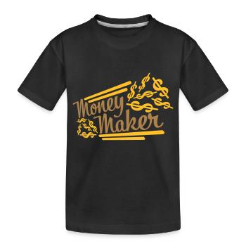 Selfmade Money Maker Dollar - T-shirt bio Premium Enfant - noir - Devant