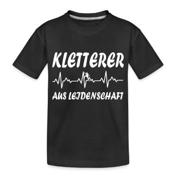 climbing - Kinder Premium Bio T-Shirt - Schwarz - Vorne