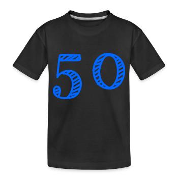 50 JAHRE. 50-jähriges JUBILÄUM. JUBILÄUM 50 JAHRE. 50 - Kinder Premium Bio T-Shirt - Schwarz - Vorne