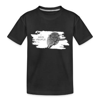 i hate people - Kinder Premium Bio T-Shirt - Schwarz - Vorne