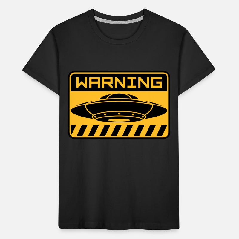 Warning shield flying UFOs Kids' Premium Organic T-Shirt