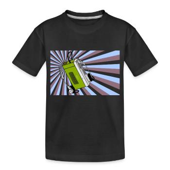 Walkman, retro, nerd, vintage, old school - Kinder Premium Bio T-Shirt - Schwarz - Vorne