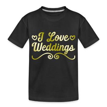 J’adore le mariage - T-shirt bio Premium Enfant - noir - Devant