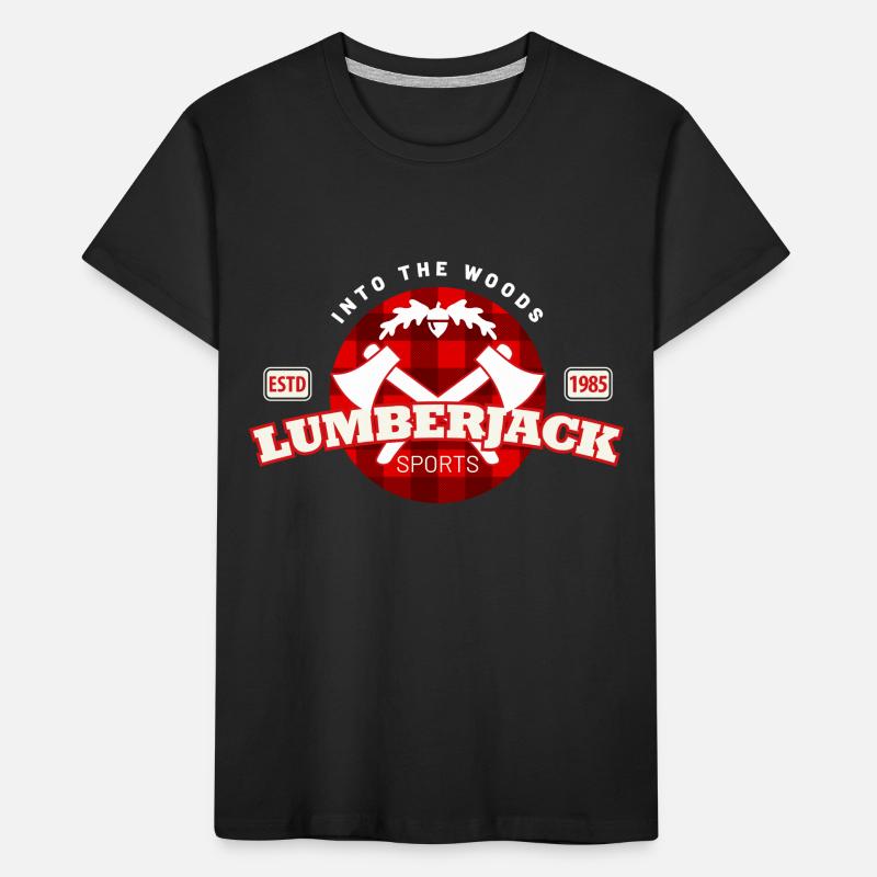 lumberjack check pattern Kids' Premium Organic T-Shirt