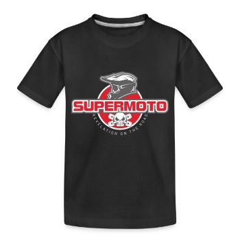 SUPER MOTO Casque Singe rouge - T-shirt bio Premium Enfant - noir - Devant