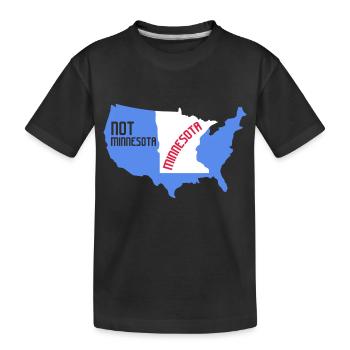 Not Minnesota Kartendesign für stolze Minnesotaner - Kinder Premium Bio T-Shirt - Schwarz - Vorne