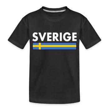 Sverige - Kinder Premium Bio T-Shirt - Schwarz - Vorne