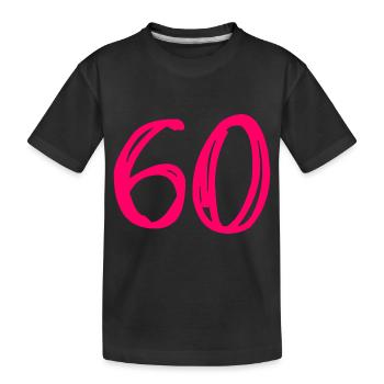 60 YEARS. 60TH ANNIVERSARY. BIRTHDAY 60 YEARS. 60 - Kids' Premium Organic T-Shirt - black - Front