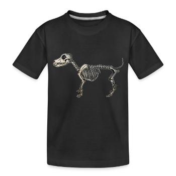 Squelette de chien - T-shirt bio Premium Enfant - noir - Devant