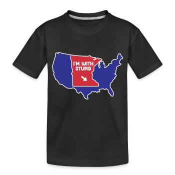 Minnesota Design für patriotische Minnesotaner - Kinder Premium Bio T-Shirt - Schwarz - Vorne