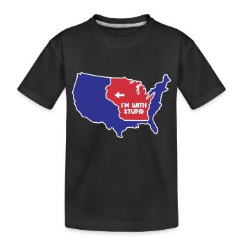 Wisconsin Design für patriotische Wisconsinites - Kinder Premium Bio T-Shirt - Schwarz - Vorne