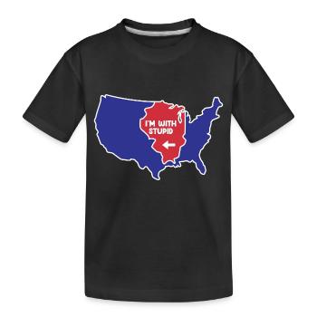 Illinois US Design für patriotische Illinoisaner - Kinder Premium Bio T-Shirt - Schwarz - Vorne