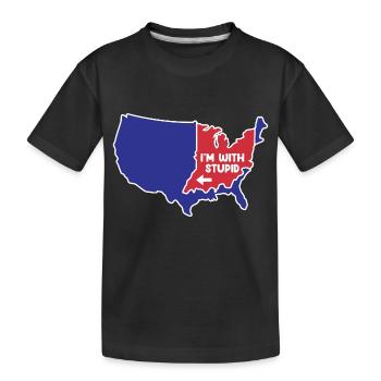 Indiana State US Design für patriotische Hoosier - Kinder Premium Bio T-Shirt - Schwarz - Vorne
