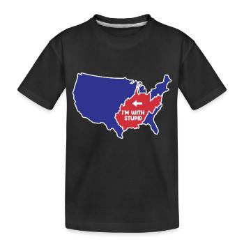 West Virginia für patriotische West Virginianer - Kinder Premium Bio T-Shirt - Schwarz - Vorne