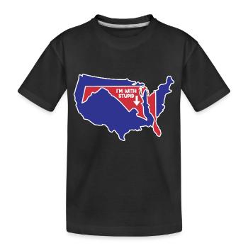 Maryland State Design für patriotische Marylander - Kinder Premium Bio T-Shirt - Schwarz - Vorne