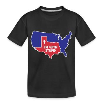 Texas State US Design für patriotische Texaner - Kinder Premium Bio T-Shirt - Schwarz - Vorne
