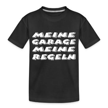 Garage - Kinder Premium Bio T-Shirt - Schwarz - Vorne
