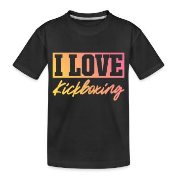J’adore le kick boxing - T-shirt bio Premium Enfant - noir - Devant