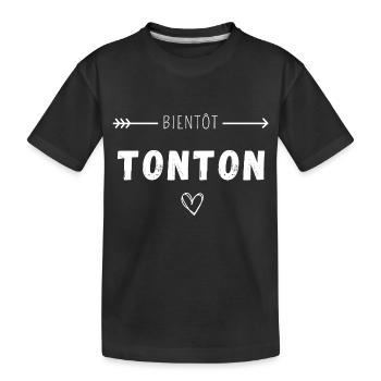 Bientôt tonton - T-shirt bio Premium Enfant - noir - Devant