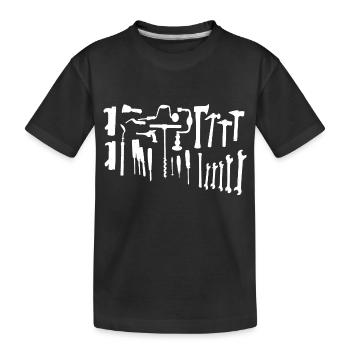 Werkzeug - Kinder Premium Bio T-Shirt - Schwarz - Vorne