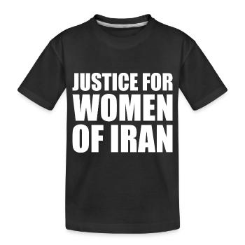 Justice for women of iran - Kids' Premium Organic T-Shirt - black - Front
