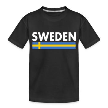 Schweden - Kinder Premium Bio T-Shirt - Schwarz - Vorne
