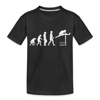 Saut en longueur Saut en longueur Saut en hauteur Triple saut - T-shirt bio Premium Enfant - noir - Devant