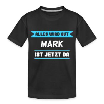 Mark Name Design für stolze Marks - Kinder Premium Bio T-Shirt - Schwarz - Vorne