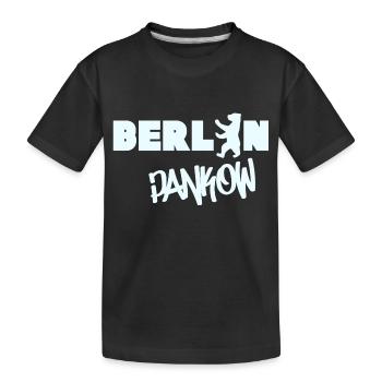 Berlin Pankow lettering Grafitti souvenir district - Kids' Premium Organic T-Shirt - black - Front