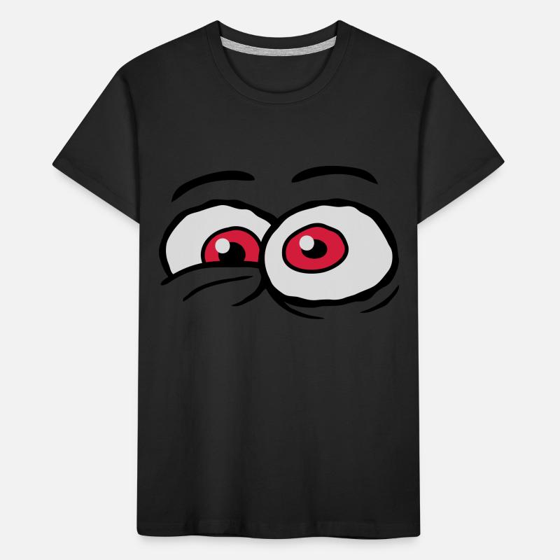 Comic Augen verrücktes Design Kinder Premium Bio T-Shirt