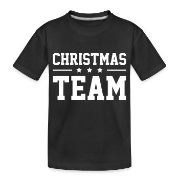 Christmas Team - Kinder Premium Bio T-Shirt - Schwarz - Vorne