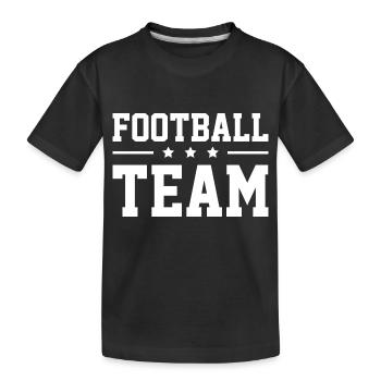 Football Team - Kids' Premium Organic T-Shirt - black - Front