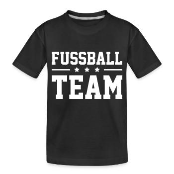 Football Team - Kids' Premium Organic T-Shirt - black - Front