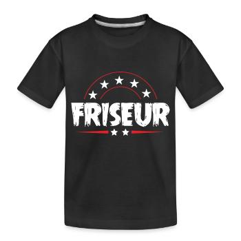 Friseur Beruf - Kinder Premium Bio T-Shirt - Schwarz - Vorne