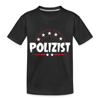 Polizist Beruf - Kinder Premium Bio T-Shirt - Schwarz - Vorne