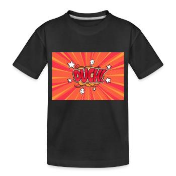 Au! Comic Style Bubble Graffiti Schriftzug - Kinder Premium Bio T-Shirt - Schwarz - Vorne
