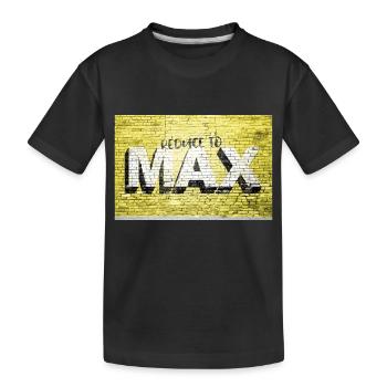 Auf maximale Motivation reduzieren Zitat Graffiti - Kinder Premium Bio T-Shirt - Schwarz - Vorne